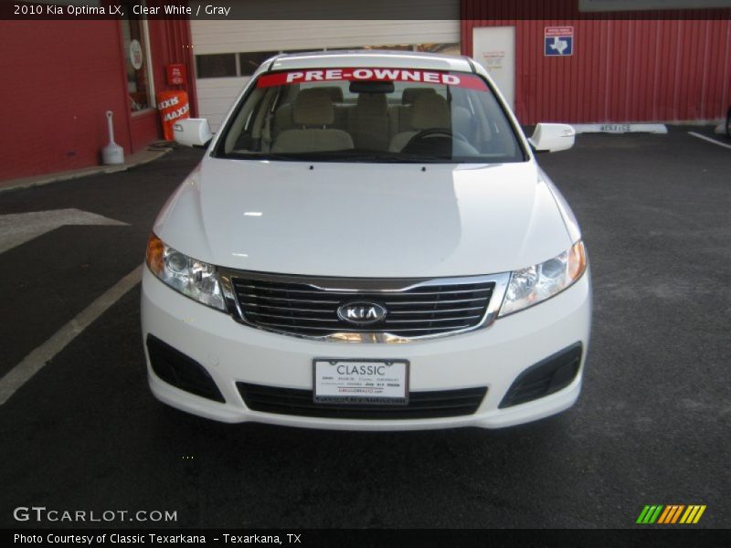 Clear White / Gray 2010 Kia Optima LX