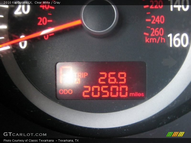 Clear White / Gray 2010 Kia Optima LX