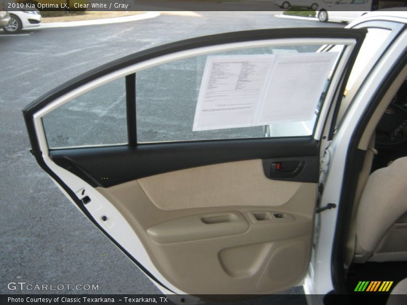 Clear White / Gray 2010 Kia Optima LX
