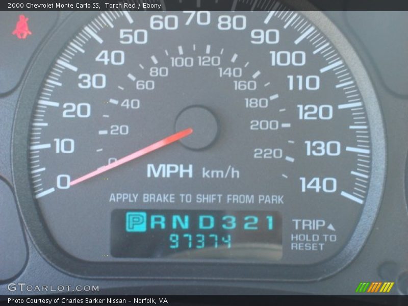 Torch Red / Ebony 2000 Chevrolet Monte Carlo SS