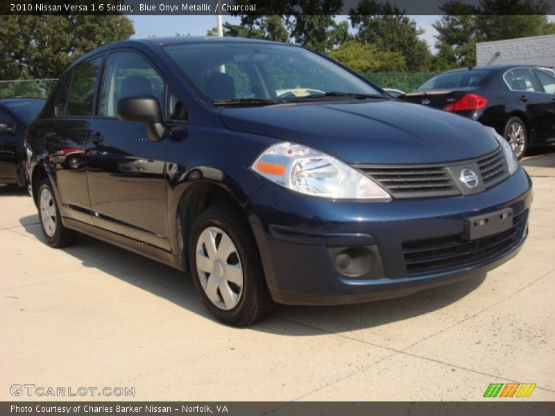 Blue Onyx Metallic / Charcoal 2010 Nissan Versa 1.6 Sedan
