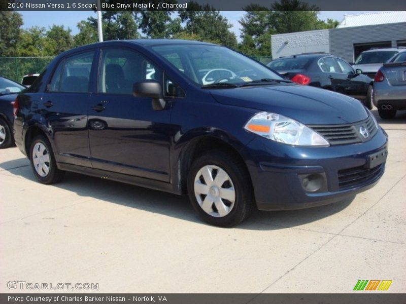 Blue Onyx Metallic / Charcoal 2010 Nissan Versa 1.6 Sedan