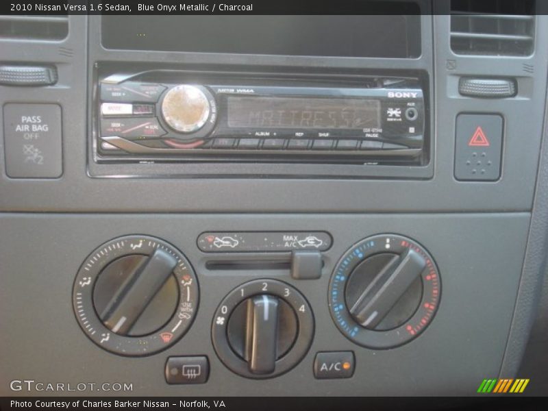 Blue Onyx Metallic / Charcoal 2010 Nissan Versa 1.6 Sedan
