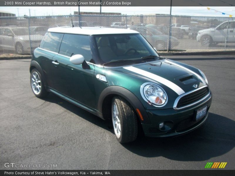 British Racing Green Metallic / Cordoba Beige 2003 Mini Cooper Hardtop