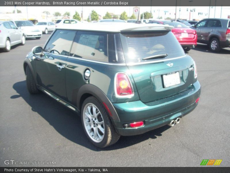 British Racing Green Metallic / Cordoba Beige 2003 Mini Cooper Hardtop
