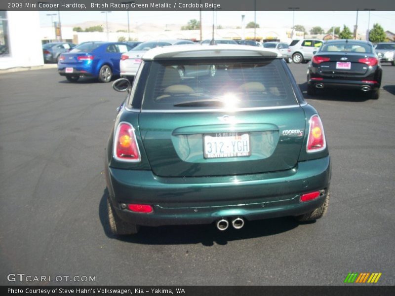 British Racing Green Metallic / Cordoba Beige 2003 Mini Cooper Hardtop
