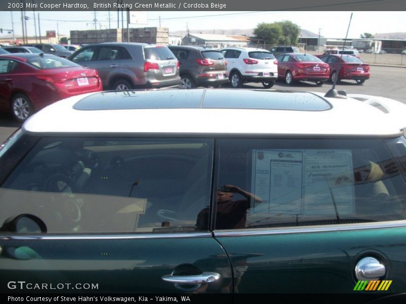 British Racing Green Metallic / Cordoba Beige 2003 Mini Cooper Hardtop