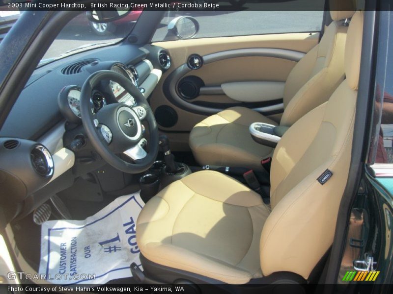 British Racing Green Metallic / Cordoba Beige 2003 Mini Cooper Hardtop