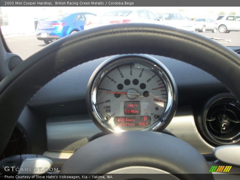 British Racing Green Metallic / Cordoba Beige 2003 Mini Cooper Hardtop
