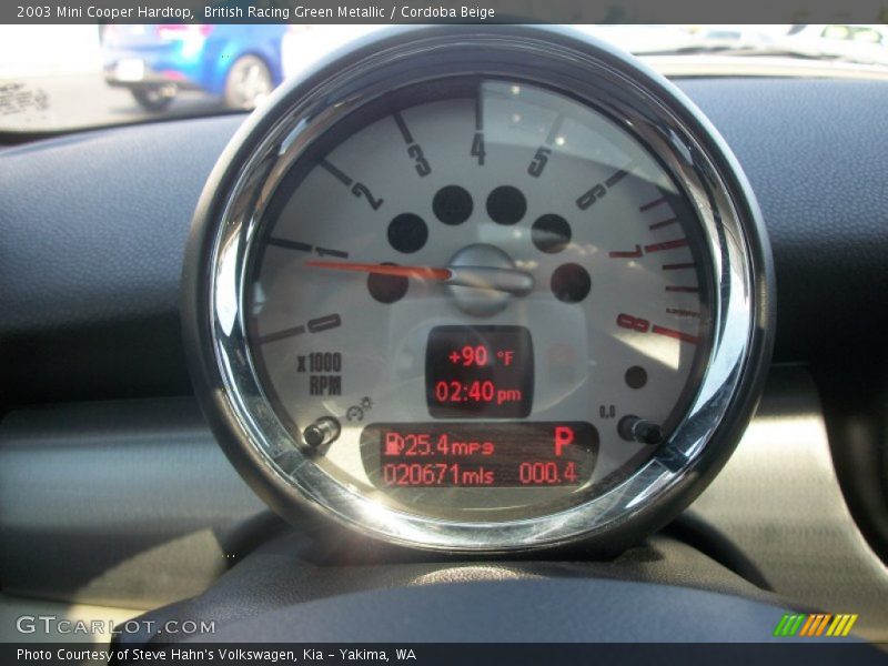 British Racing Green Metallic / Cordoba Beige 2003 Mini Cooper Hardtop