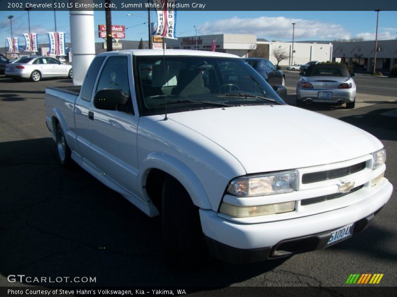 Summit White / Medium Gray 2002 Chevrolet S10 LS Extended Cab