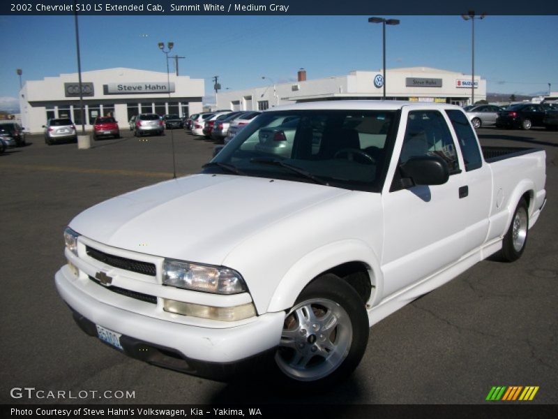 Summit White / Medium Gray 2002 Chevrolet S10 LS Extended Cab