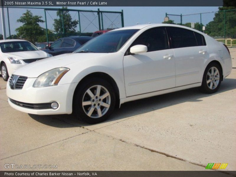 Winter Frost Pearl / Cafe Latte 2005 Nissan Maxima 3.5 SL