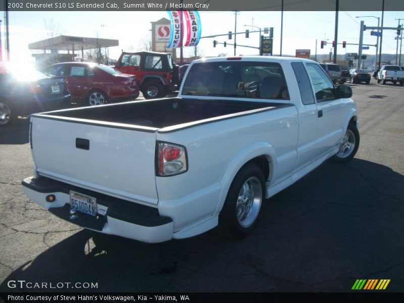 Summit White / Medium Gray 2002 Chevrolet S10 LS Extended Cab