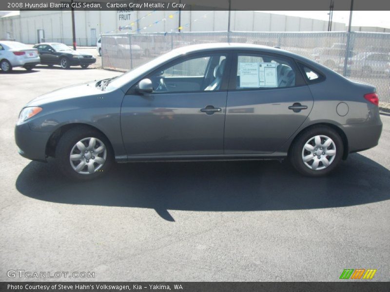 Carbon Gray Metallic / Gray 2008 Hyundai Elantra GLS Sedan