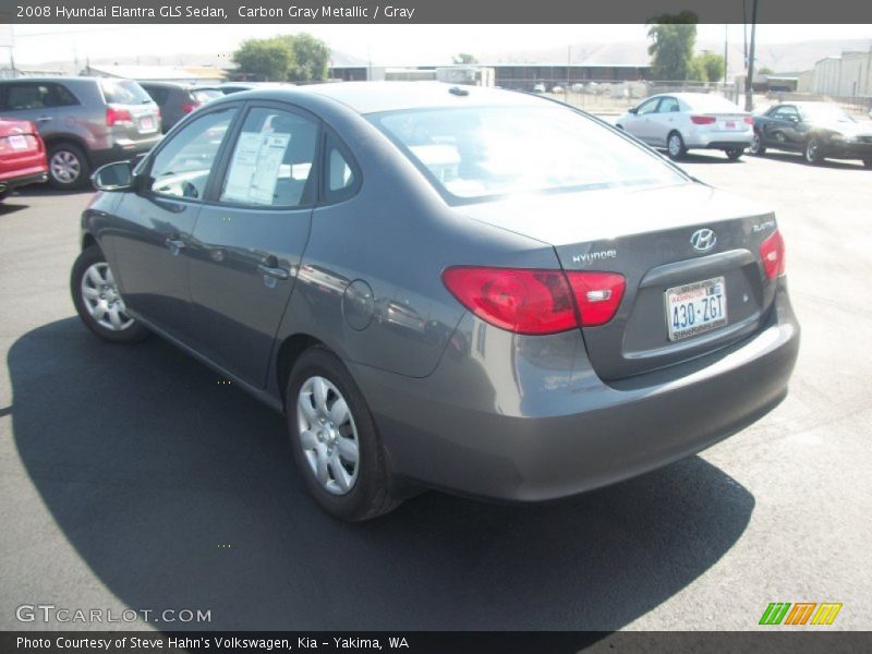 Carbon Gray Metallic / Gray 2008 Hyundai Elantra GLS Sedan