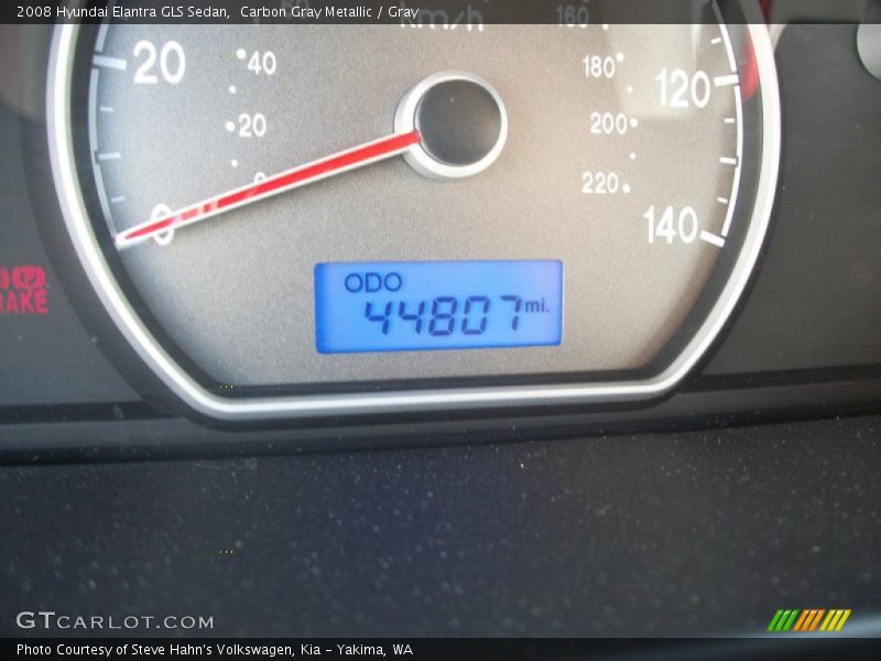 Carbon Gray Metallic / Gray 2008 Hyundai Elantra GLS Sedan