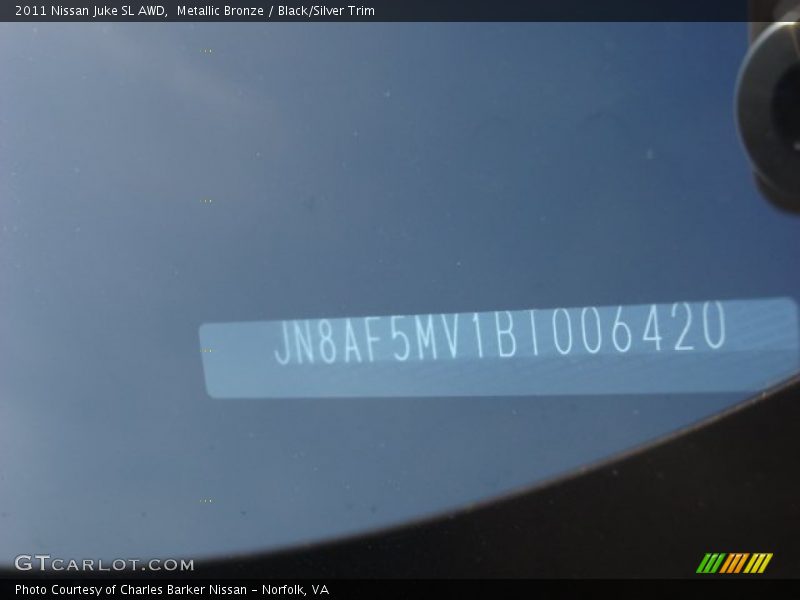 Metallic Bronze / Black/Silver Trim 2011 Nissan Juke SL AWD