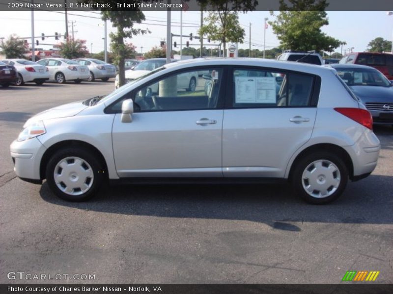 Brillant Silver / Charcoal 2009 Nissan Versa 1.8 S Hatchback