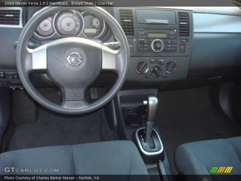 Brillant Silver / Charcoal 2009 Nissan Versa 1.8 S Hatchback