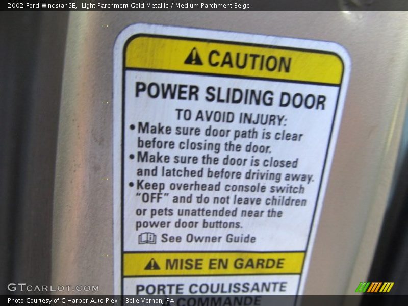 Light Parchment Gold Metallic / Medium Parchment Beige 2002 Ford Windstar SE