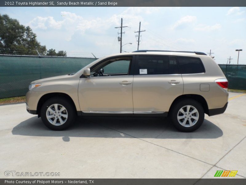 Sandy Beach Metallic / Sand Beige 2012 Toyota Highlander SE