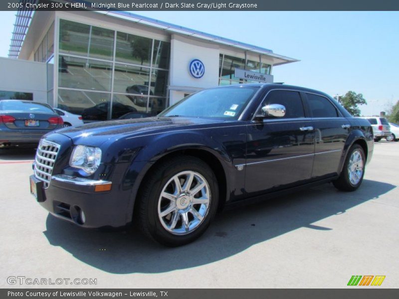 Midnight Blue Pearlcoat / Dark Slate Gray/Light Graystone 2005 Chrysler 300 C HEMI