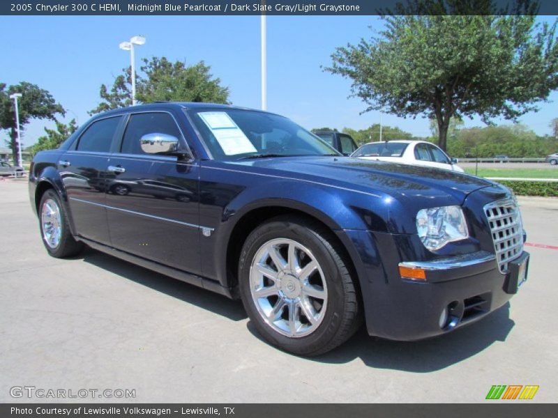 Midnight Blue Pearlcoat / Dark Slate Gray/Light Graystone 2005 Chrysler 300 C HEMI