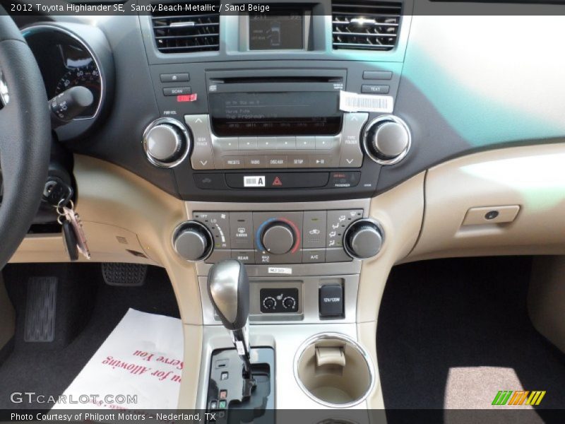 Controls of 2012 Highlander SE