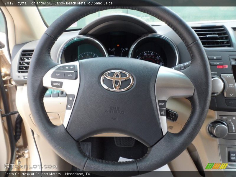  2012 Highlander SE Steering Wheel