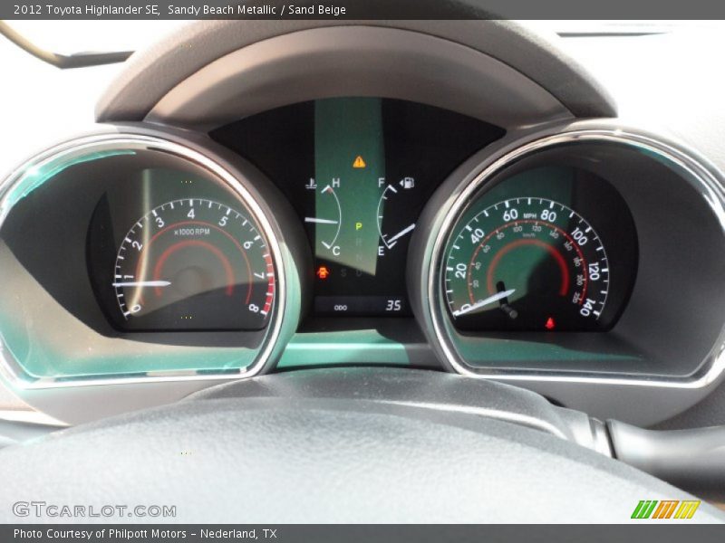  2012 Highlander SE SE Gauges