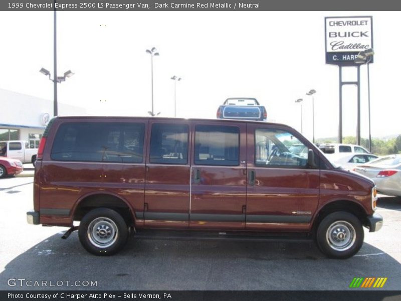 Dark Carmine Red Metallic / Neutral 1999 Chevrolet Express 2500 LS Passenger Van
