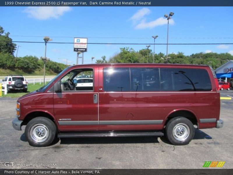 Dark Carmine Red Metallic / Neutral 1999 Chevrolet Express 2500 LS Passenger Van