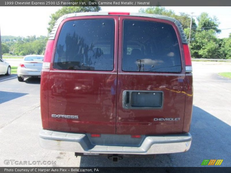 Dark Carmine Red Metallic / Neutral 1999 Chevrolet Express 2500 LS Passenger Van