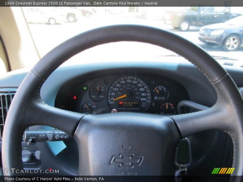 Dark Carmine Red Metallic / Neutral 1999 Chevrolet Express 2500 LS Passenger Van