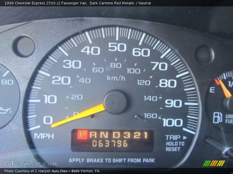 Dark Carmine Red Metallic / Neutral 1999 Chevrolet Express 2500 LS Passenger Van