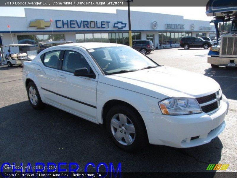 Stone White / Dark Khaki/Light Graystone 2010 Dodge Avenger SXT