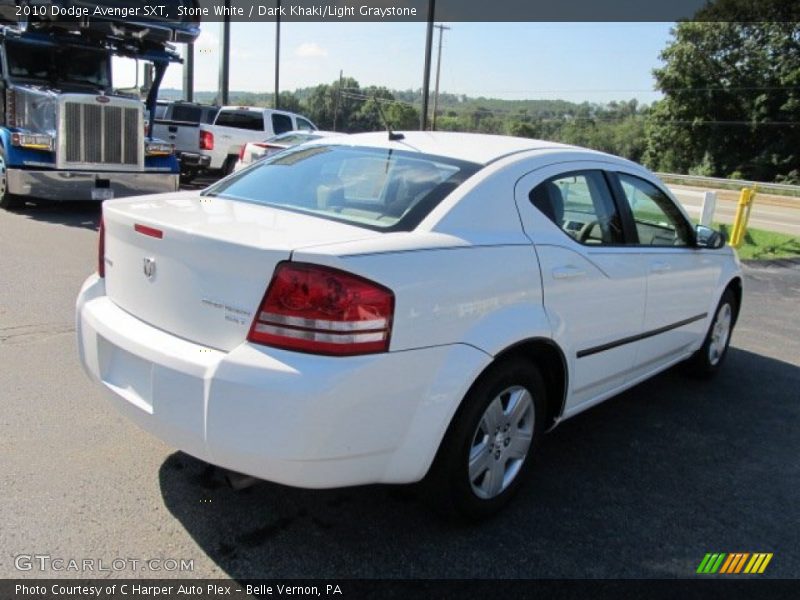 Stone White / Dark Khaki/Light Graystone 2010 Dodge Avenger SXT