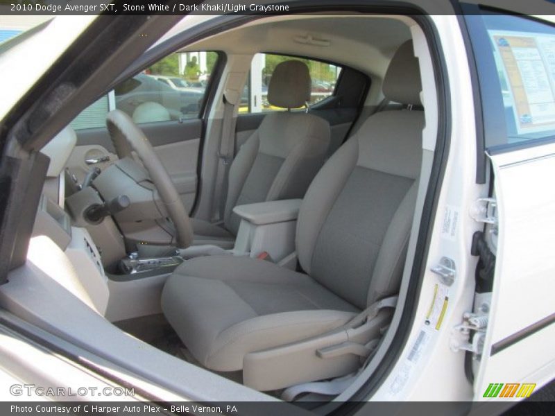 Stone White / Dark Khaki/Light Graystone 2010 Dodge Avenger SXT
