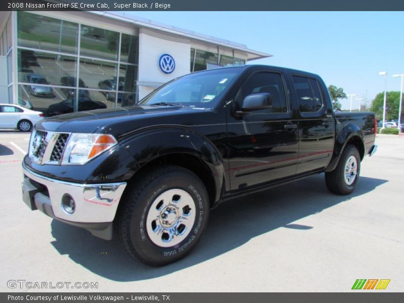 Super Black / Beige 2008 Nissan Frontier SE Crew Cab