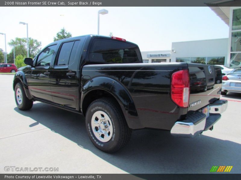 Super Black / Beige 2008 Nissan Frontier SE Crew Cab