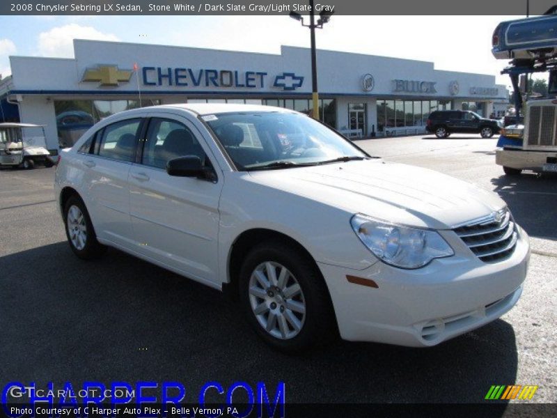 Stone White / Dark Slate Gray/Light Slate Gray 2008 Chrysler Sebring LX Sedan
