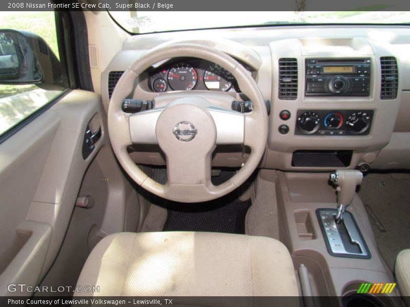 Super Black / Beige 2008 Nissan Frontier SE Crew Cab