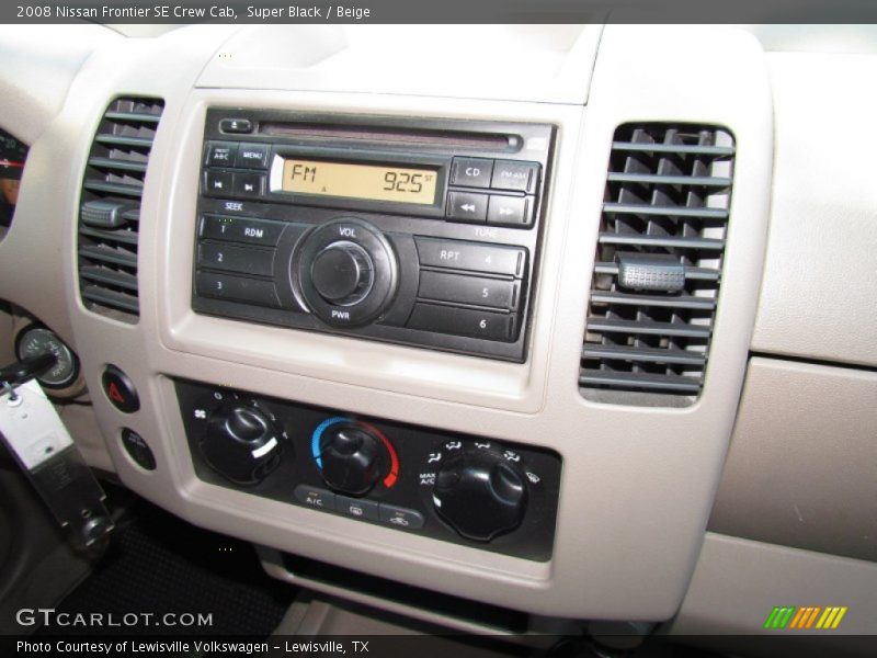Super Black / Beige 2008 Nissan Frontier SE Crew Cab
