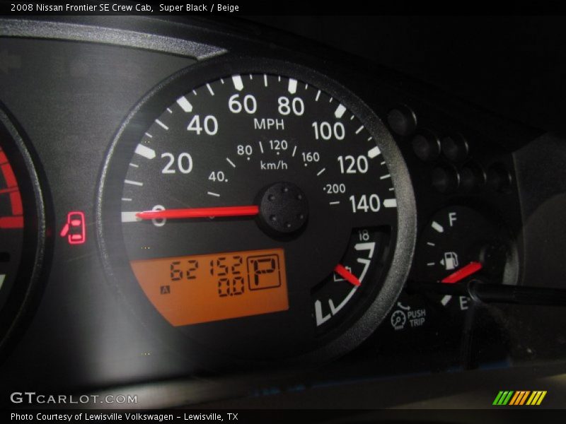 Super Black / Beige 2008 Nissan Frontier SE Crew Cab