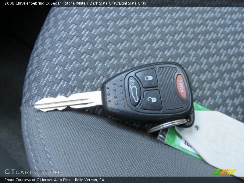 Stone White / Dark Slate Gray/Light Slate Gray 2008 Chrysler Sebring LX Sedan