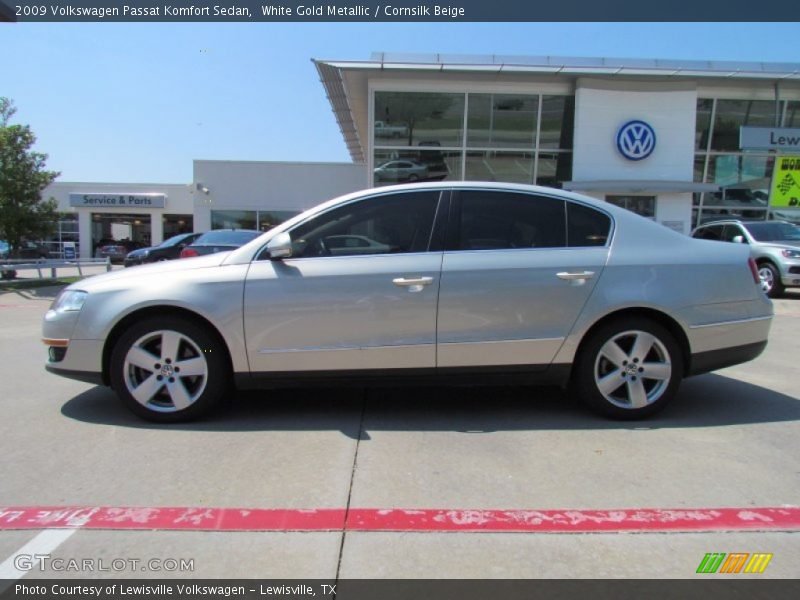 White Gold Metallic / Cornsilk Beige 2009 Volkswagen Passat Komfort Sedan
