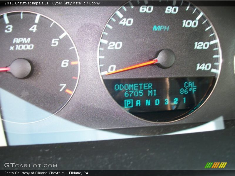 Cyber Gray Metallic / Ebony 2011 Chevrolet Impala LT