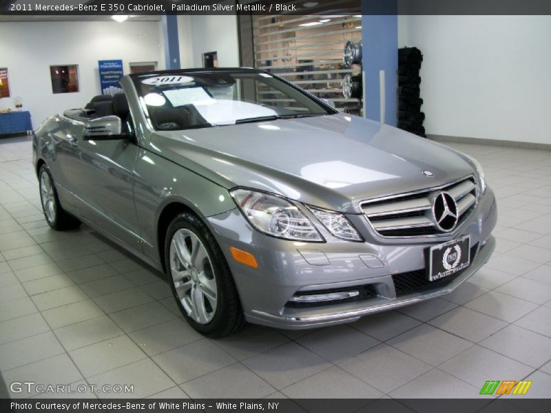 Palladium Silver Metallic / Black 2011 Mercedes-Benz E 350 Cabriolet