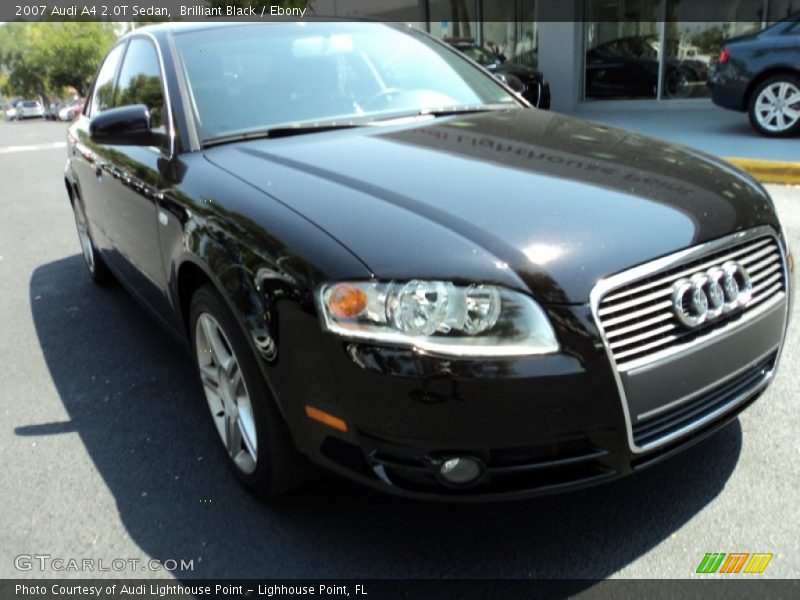 Brilliant Black / Ebony 2007 Audi A4 2.0T Sedan